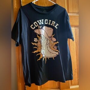 large - cowgirl t shirt